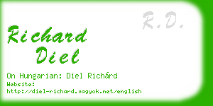 richard diel business card